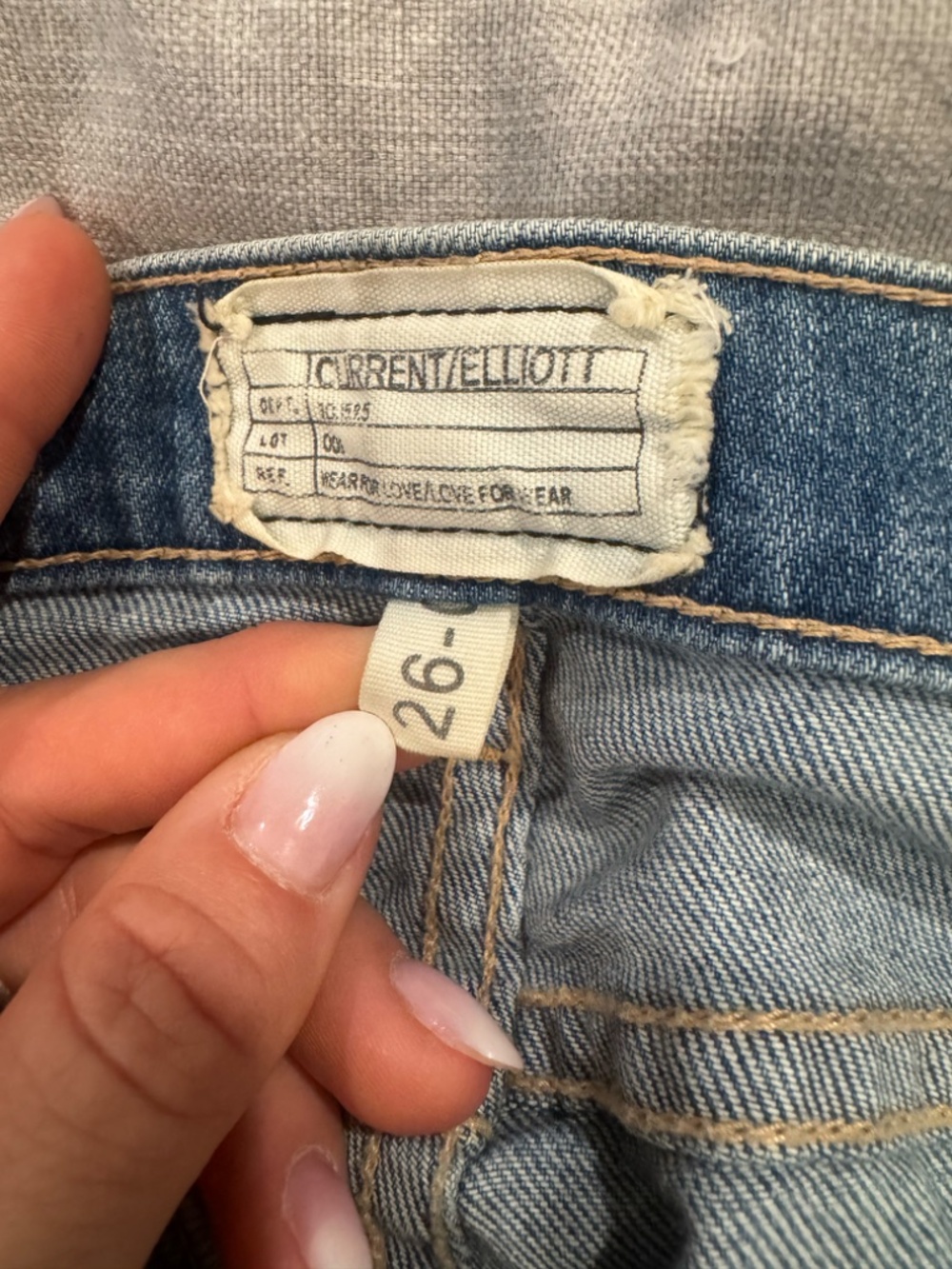 Current/Elliott The Low Bell Heirloom Low Rise Flare Jeans Size 26 - Picture 2 of 7
